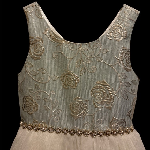 American princess Elegant Layered Dress with Floral Embroidery for girl size 10 - Picture 9 of 9